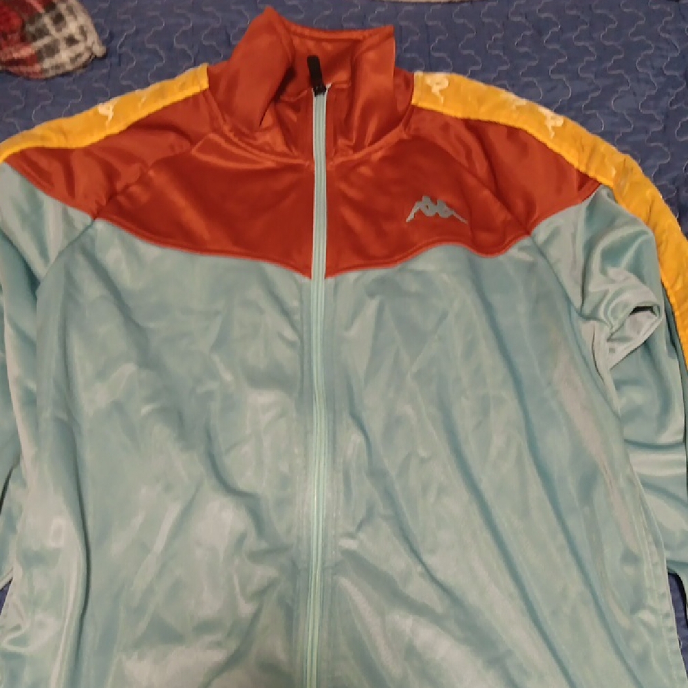 Kappa Rust and Teal Track Jacket